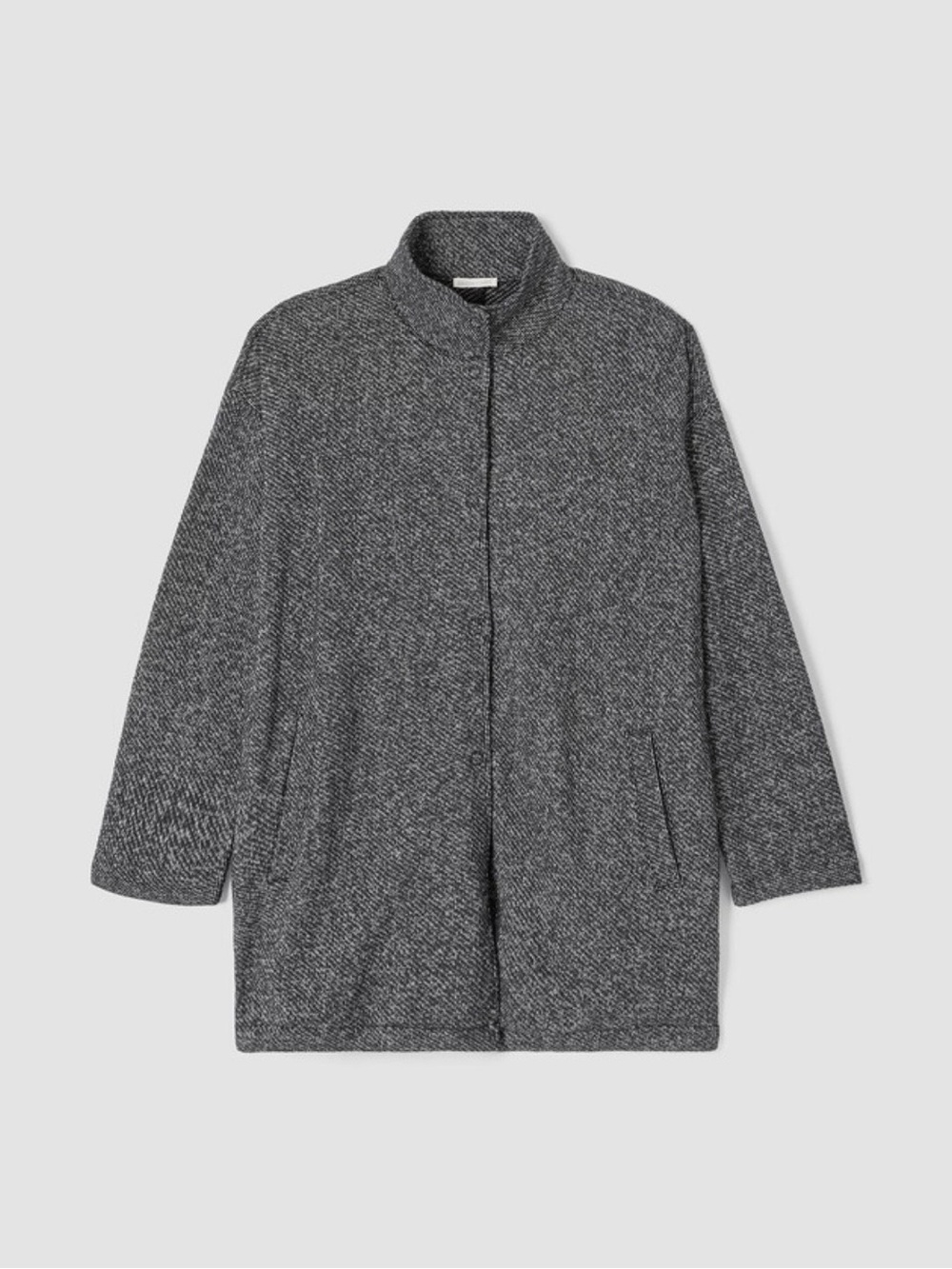 Eileen Fisher Organic Cotton Terry Stand Collar Jacket Minimalist Comfort XS - Picture 4 of 14